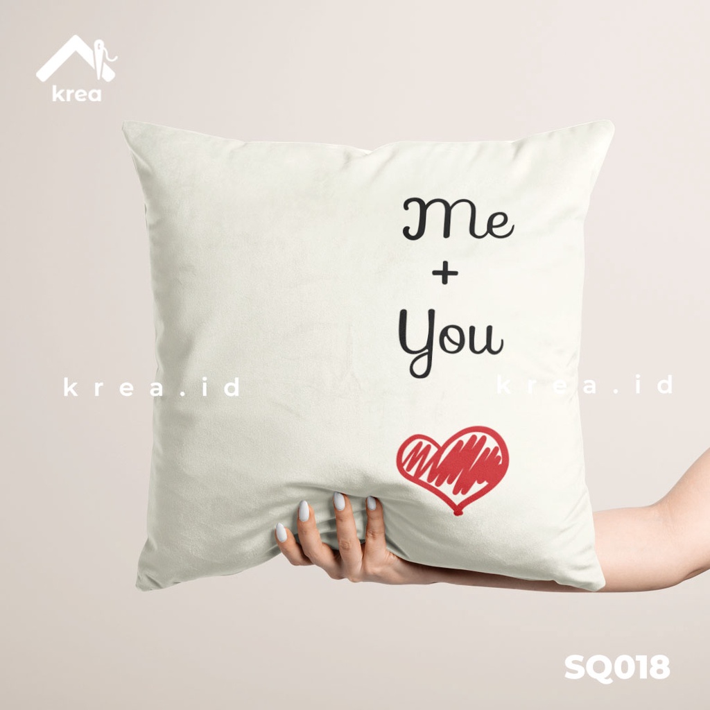 SARUNG BANTAL SOFA BLACU  QUOTE KATA KATA ME &amp; YOU SQ018