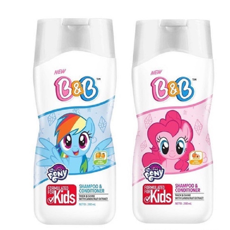 B&amp;B Kids Shampoo &amp; Conditioner 200 Powerpuff | Barbie | Unicorn