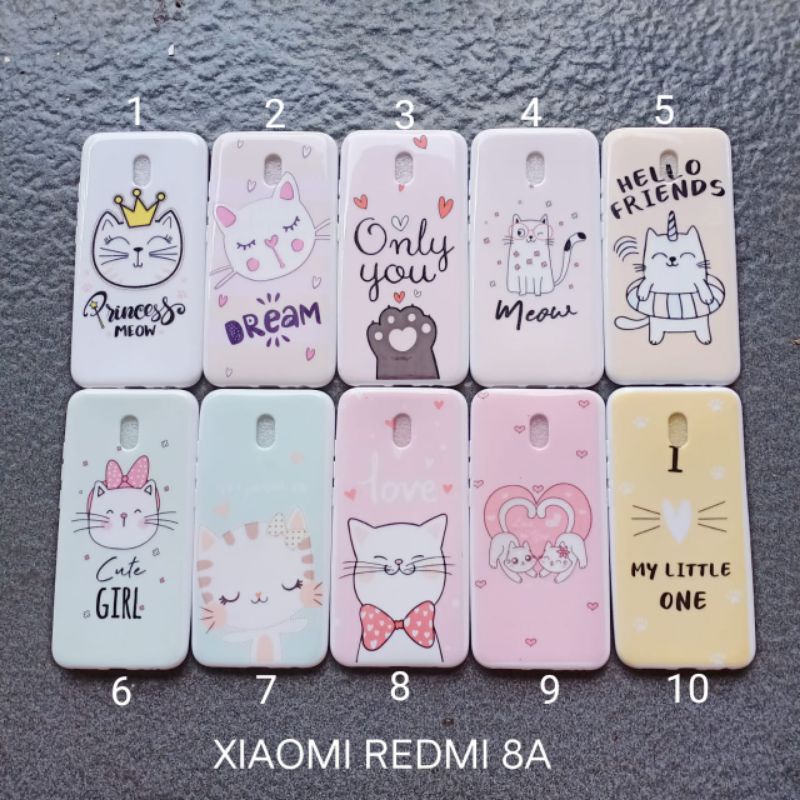 Case gambar Xiaomi Redmi 8A motif cewek ( 2 motif ) soft softcase softshell silikon cover casing kesing housing