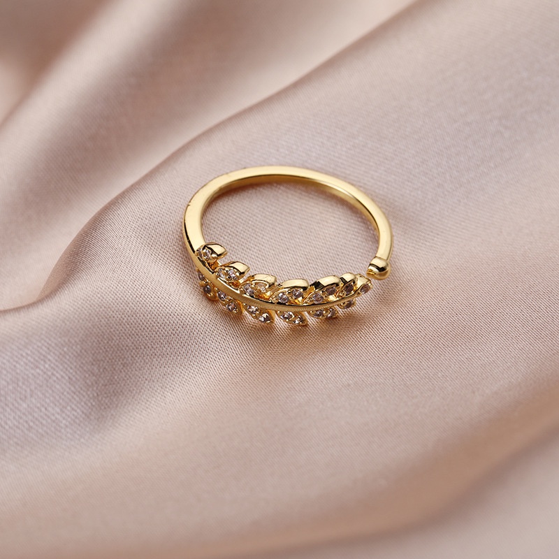 Cincin Wanita Bahan Sterling Silver 925 Plating Gold Anti Karat Teleskopis Untuk Pernikahanpertunangan