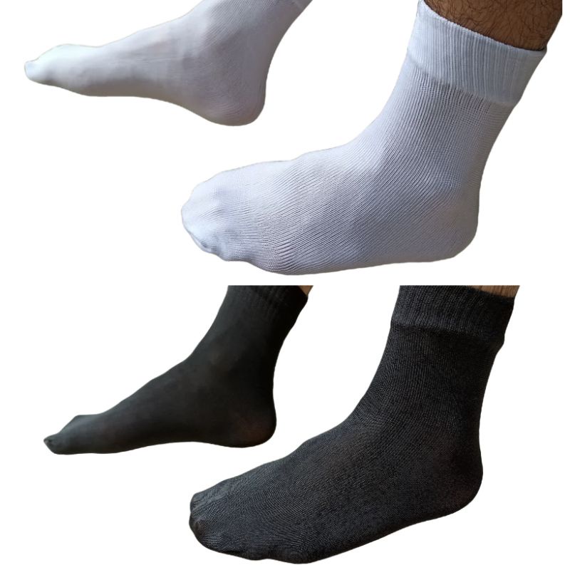 KAOS KAKI PENDEK POLOS KAOS KAKI OLAHRAGA PRIA WANITA HITAM PUTIH KAOS KAKI MURAH TEBAL