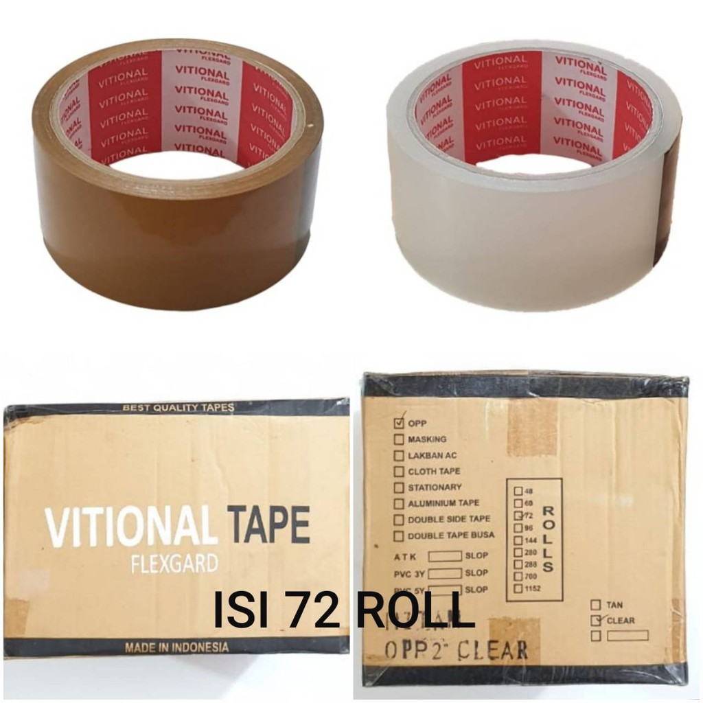 VF HTM Lakban 45mm x 40y Full 72 roll (1 dos) / Isolasi / Solasi