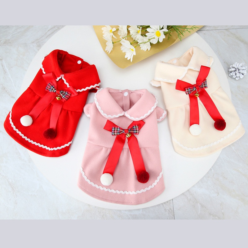 Pet Clothes T Shirt Natal &amp; Imlek Casual Untuk Kucing Dan Anjing