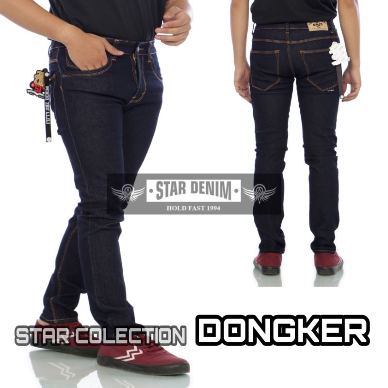 celana jeans panjang pria slim-fit strect original fifty one denim