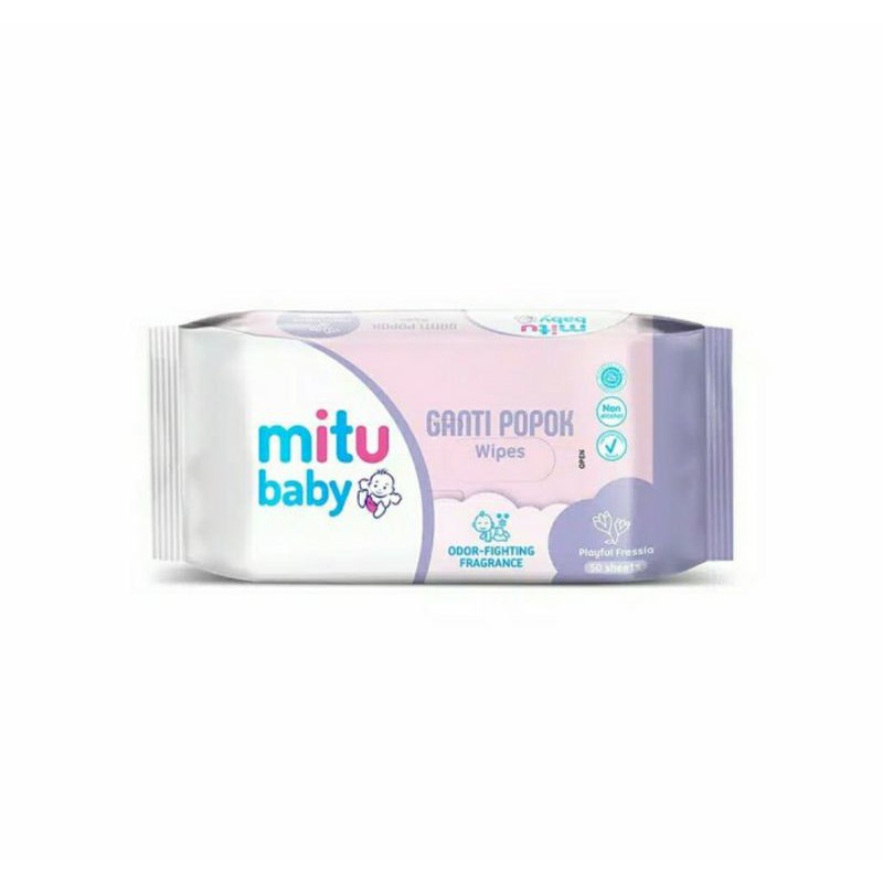 Mitu Baby Tissue Basah Isi 50 Ganti Popok Wipes Tisu