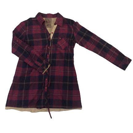 Kemeja Kotak Triset / Kemeja Panjang Wanita