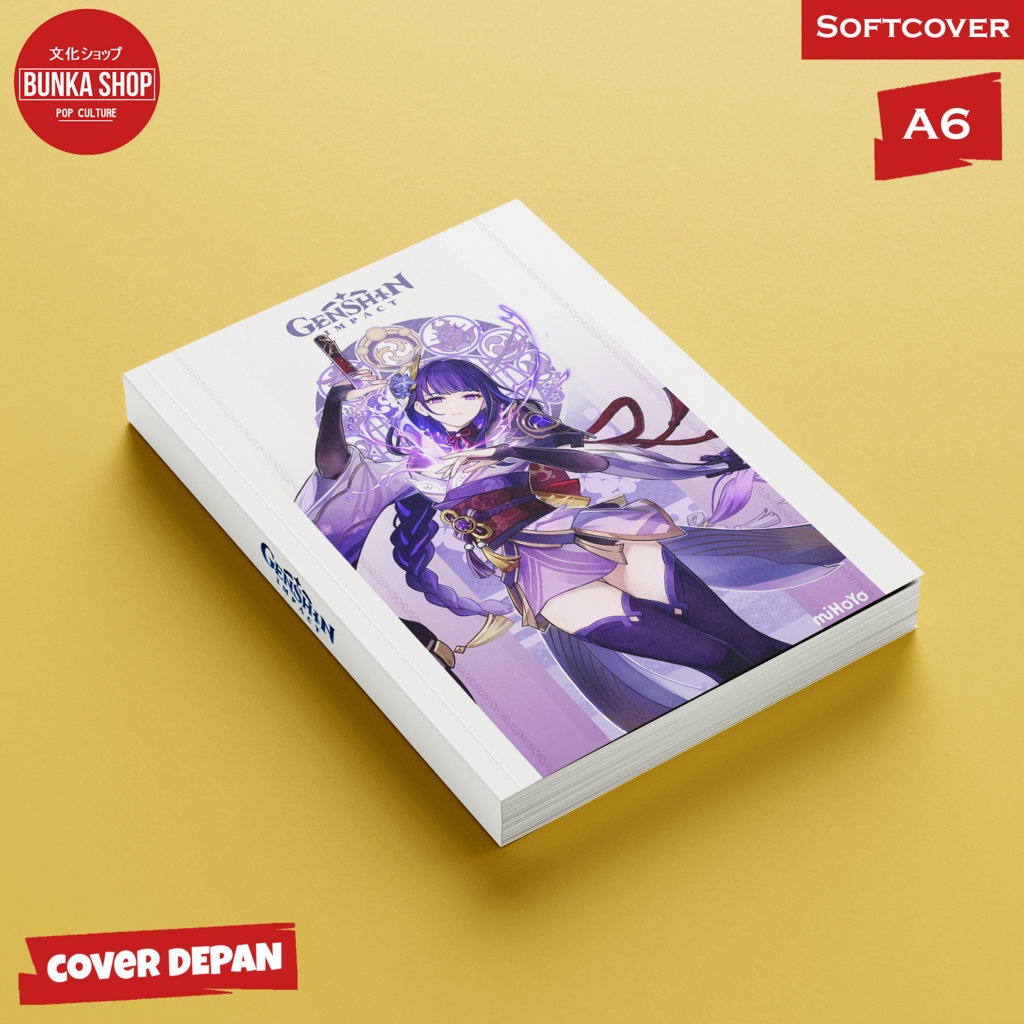 

Pocket Note Game Genshin Impact Raiden Shogun Softcover A6 Buku Tulis Catatan Notes Agenda Planner Jurnal