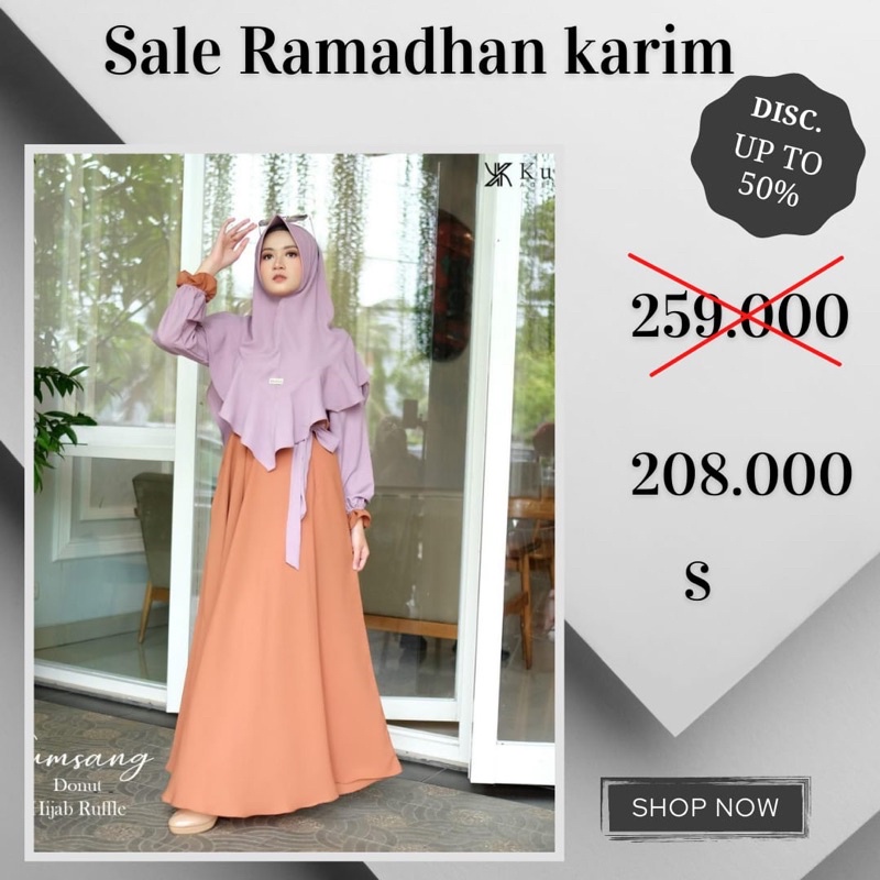 SUMSANG DONUT HIJAB RUFFLE BY KUKASIH ID