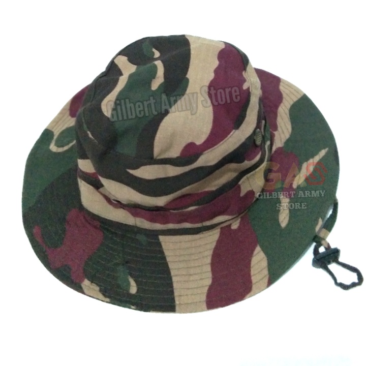 GILBERT ARMY STORE Topi Loreng Kopasus Bucket Terbaru Rimba Lapangan Tni