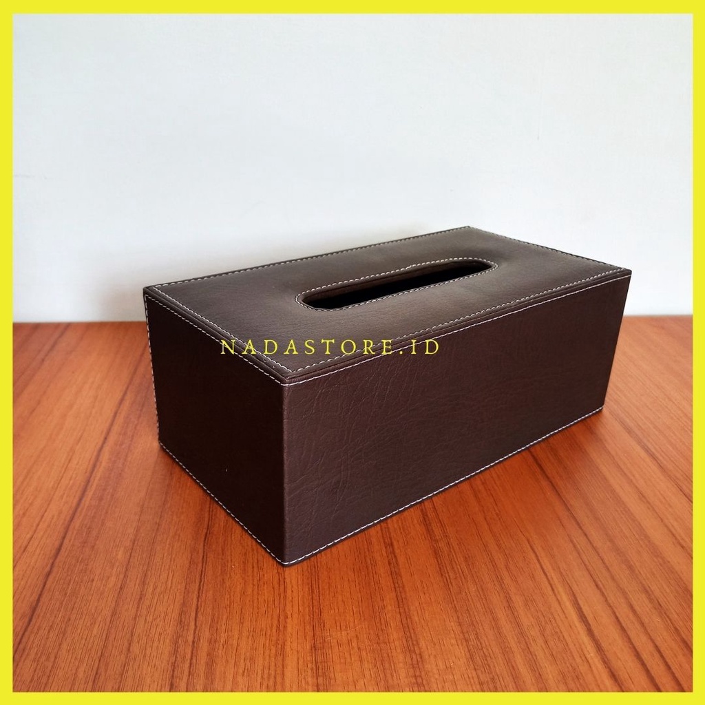 NADASTORE - TEMPAT TISU / KOTAK PENYIMPANAN TISU BAHAN KULIT SIZE 25X13X9 CM