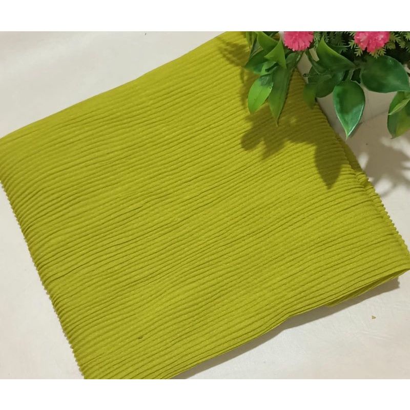 HIJAB SEGIEMPAT PLISKET BELLA SQUERE POLOS /HIJAB PLISKET/COD-Lemon