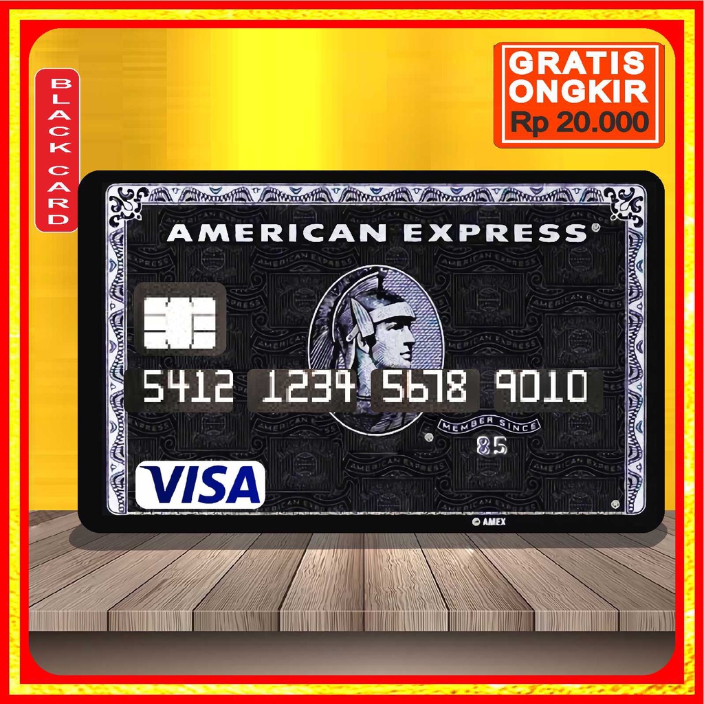 

Sticker Stiker Skin Kartu atm card Bca Black Card Amex