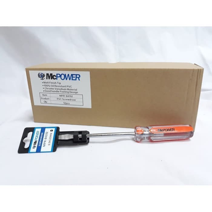 Obeng min 6.5x125mm / Screwdriver Mcpower /Obeng MIN mc power