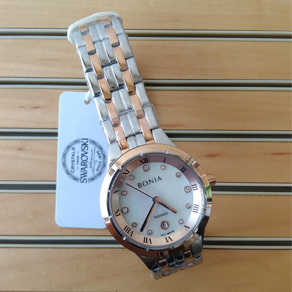 [SUPER SALE 45%] BONIA BR148-2653 Swarovski Original Jam Tangan Wanita