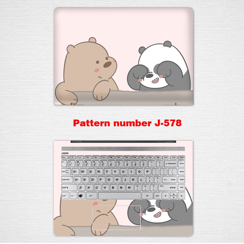 2pcs Stiker Laptop Universal Motif Beruang Kecil Bahan VINYL 12 13 14 15.6 Inch HP ProBook 445R G6 ProBook 440 G6 440 G7 LGBT