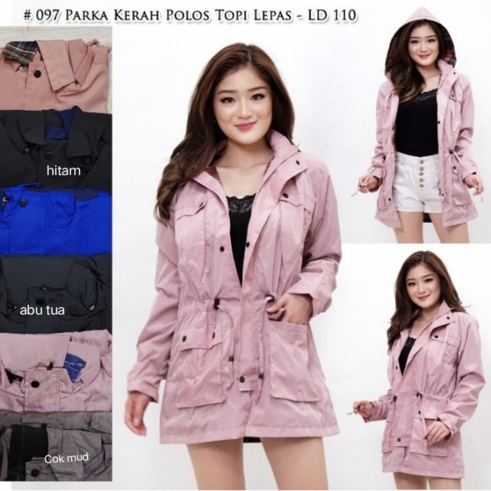 Jaket Wanita Jaket parasut fashion wanita impor - Hitam(H3H5) BISA COD BEST SELLER Jaket Wanita Crop