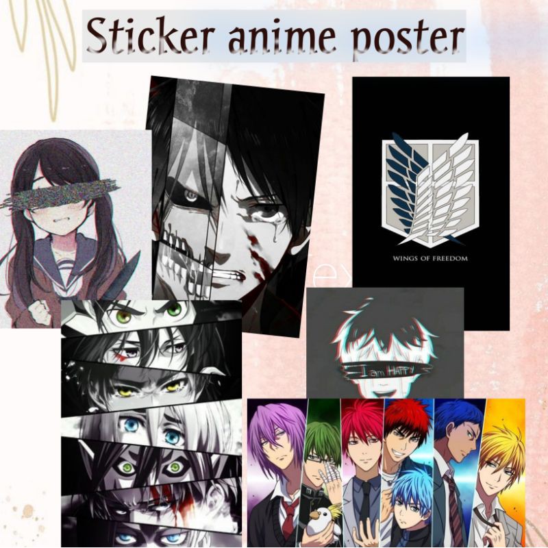 

Poster stiker anime A4 mengkilap