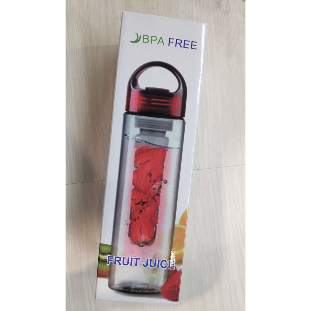 Botol Minum Infuser Tritan BPA Free 700ml - OMHATABK Black