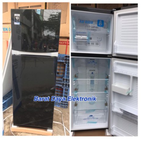 Kulkas Aqua Inventer Kulkas 2 Pintu AQR-D275R 220L Tanpa Bunga Es