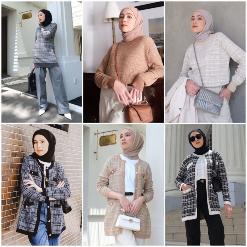 BUKAN PO READY Freebook ELLE KNITWEAR Cardigan Sweater MudaOfficial