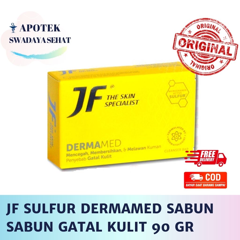 JF SULFUR DERMAMED 90 GR - Sabun JF Anti Gatal Kuning