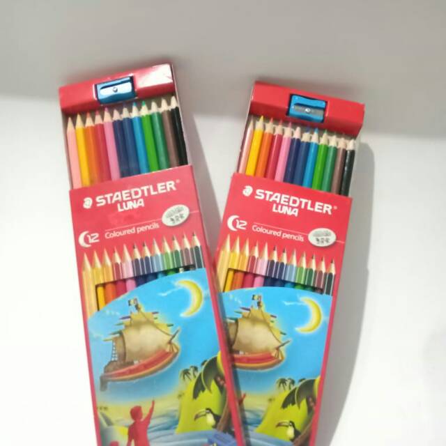 

Pensil warna Staedtler isi 12 Panjang free rautan murah dan bagus