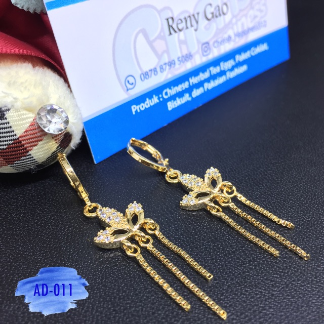 Anting Lapis Emas ~ AD011 ~ Perhiasan ~ Jewelry