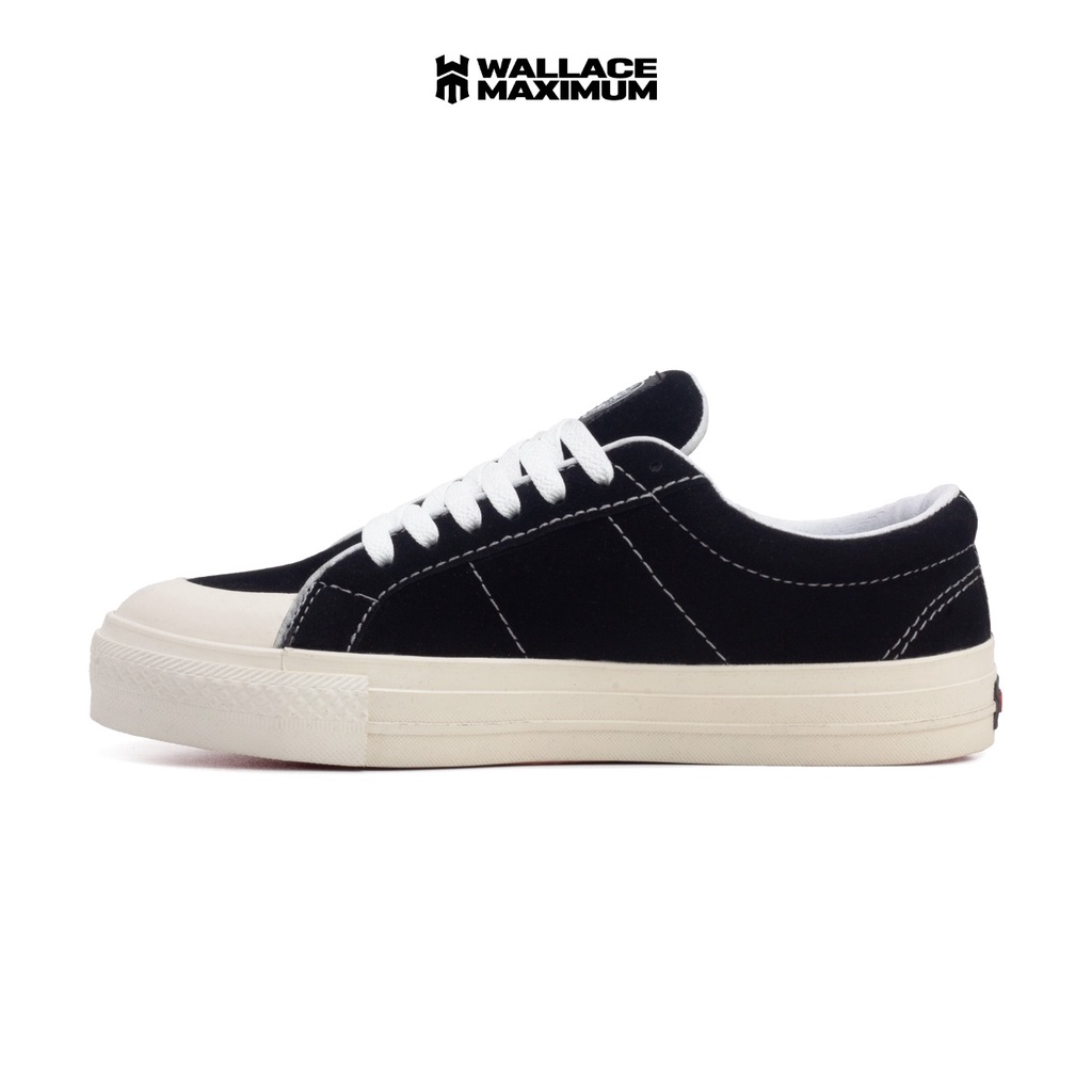 Wama Asteris 36-43 Asteris Black Sepatu Sneakers lokal Brand sepatu vulcanized Skateboard Pria Wanita sepatu lokal brand sneaker casual sepatu vulcan WALLACE MAXIMUM original-5