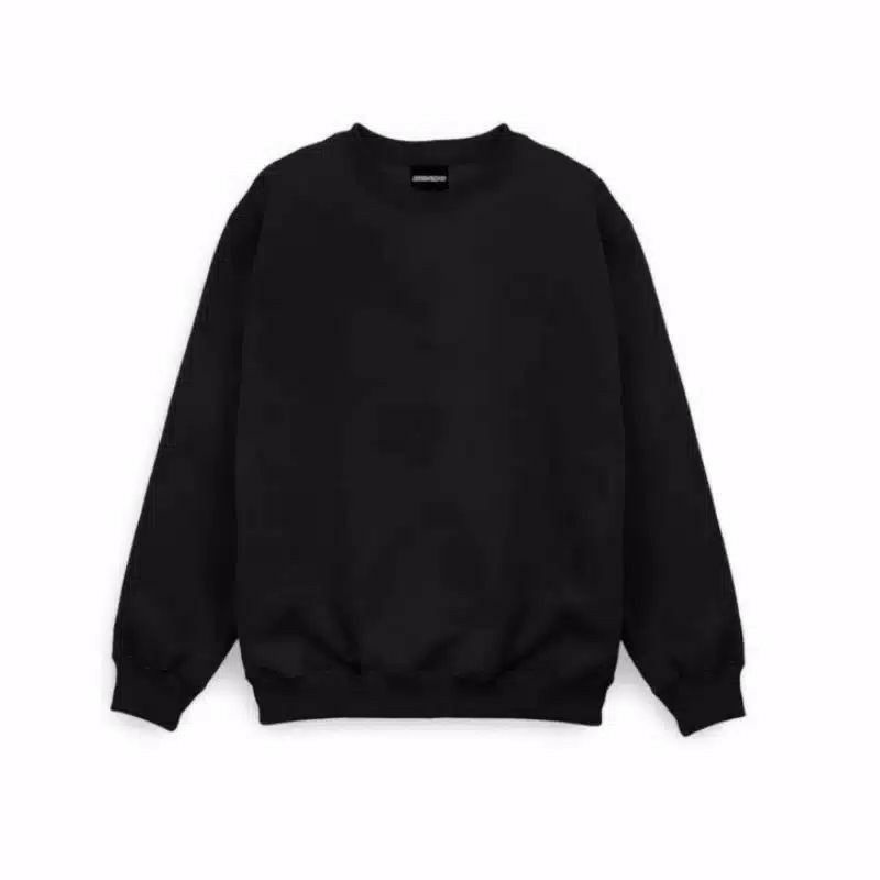 CREWNECK POLOS PRIA/WANITA TERMURAH COD HITAM KATUN