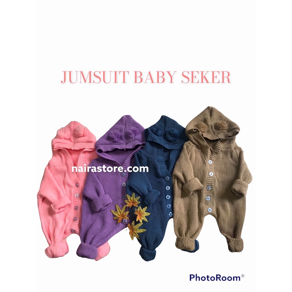 Jumper Rajut Seker Anak Bayi 0-6 bln UNISEX/Baju kodok/Jumper bayi perempuan/Jumper bayi laki-laki