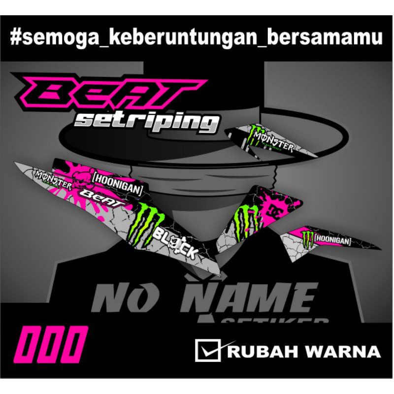 striping setiker stiker beat fi 2013-2015 (b18)  variasi - stiker motor honda setriping beat