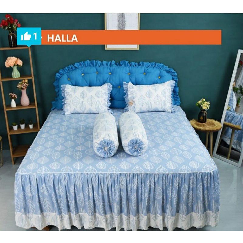 Sprei Rumbai Pengantin Katun Lokal Motif Halia by Katun Star