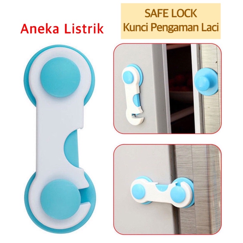 Jual KUNCI PENGAMAN LEMARI KULKAS LACI MEJA BABY SAFETY BELT LOCK