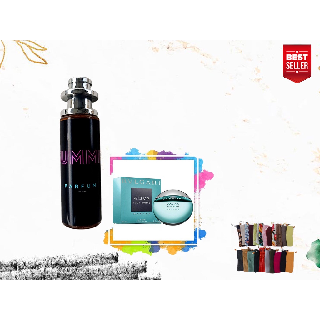 (BOTOL CATUR) PARFUM PREMIUM PRIA BULGARI AQUA BEST SELLER - PARFUM COWOK - 35ml - by SUMMIT PARFUM