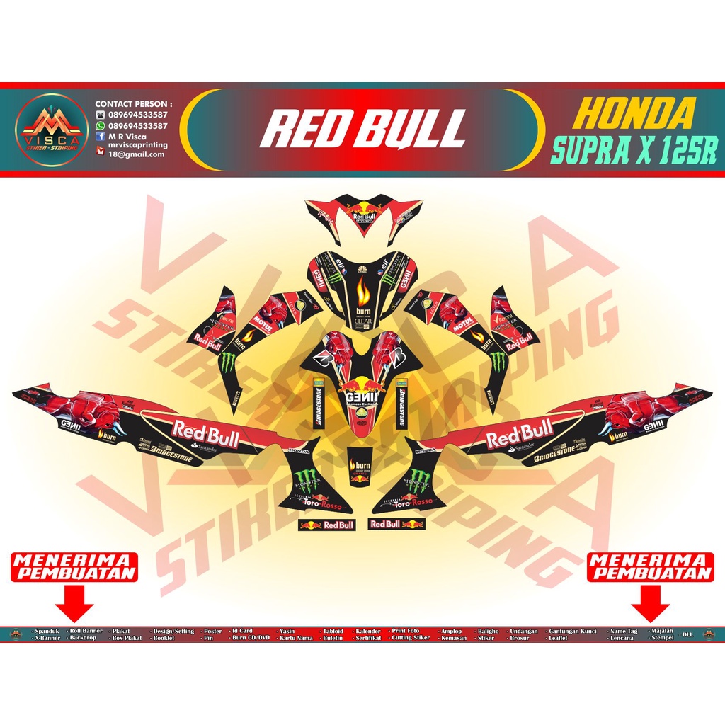 DECAL HONDA SUPRA X 125R FULLBODY MOTOR HONDA SUPRA X 125R