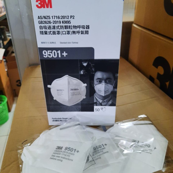 Masker 3M 9501+ N95 (1 Box = 50 pcs)
