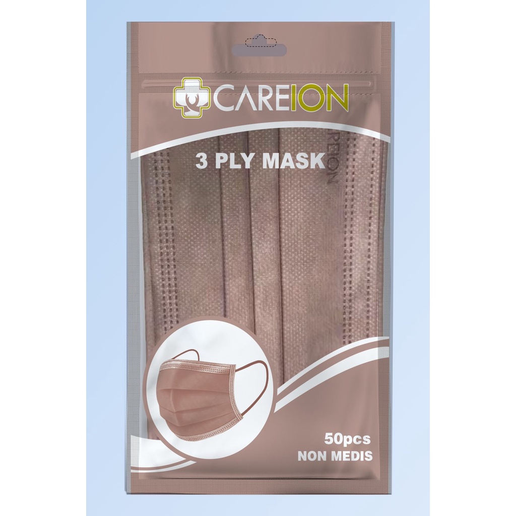 MASKER 3PLY EARLOOP PREMIUM CAREION ISI 50 PCS MASKER WAJAH 3 PLY MASK