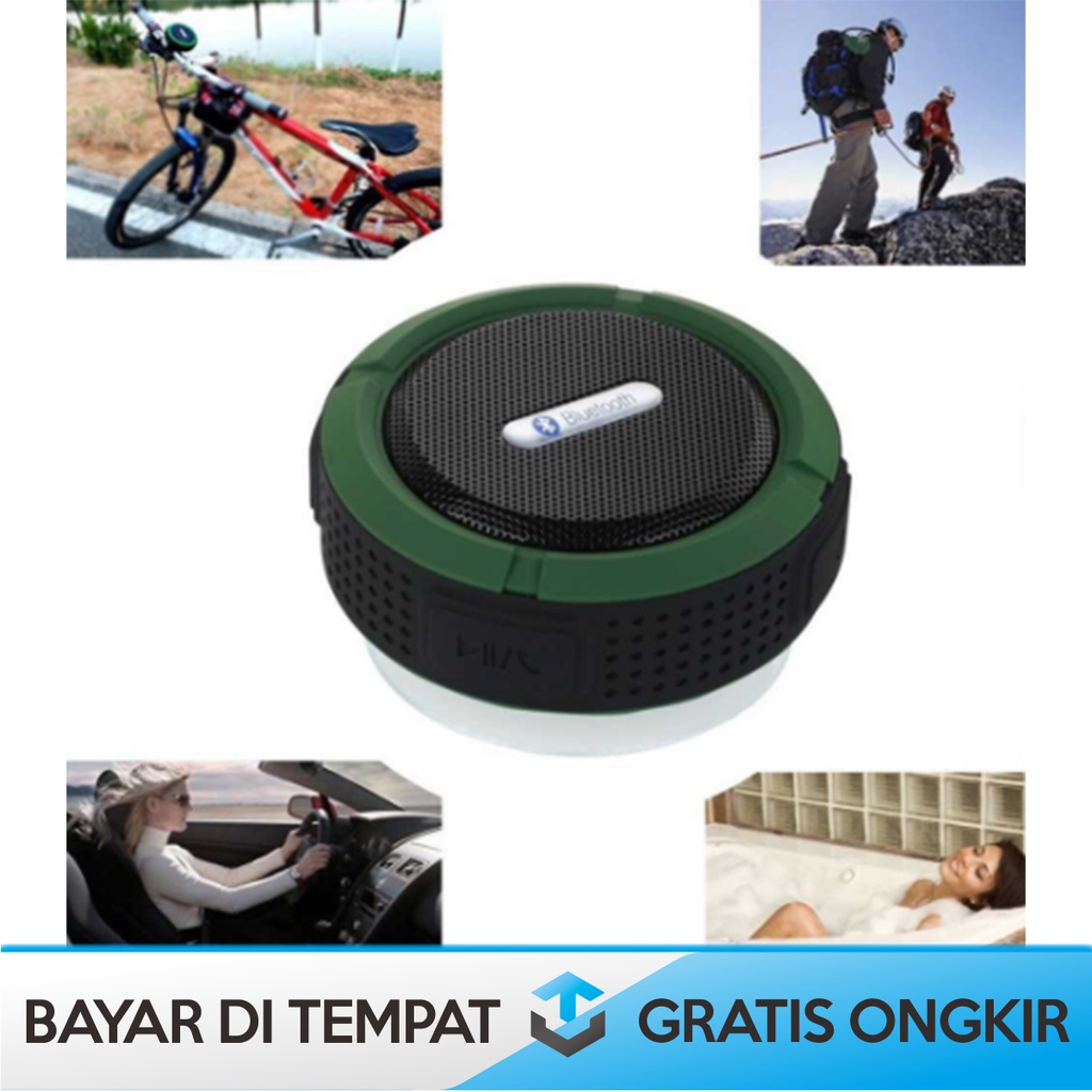 SPEAKER BLUETOOTH 3.0 PORTABLE MINI OUTDOOR TAFFWARE C6 ORIGINAL MURAH