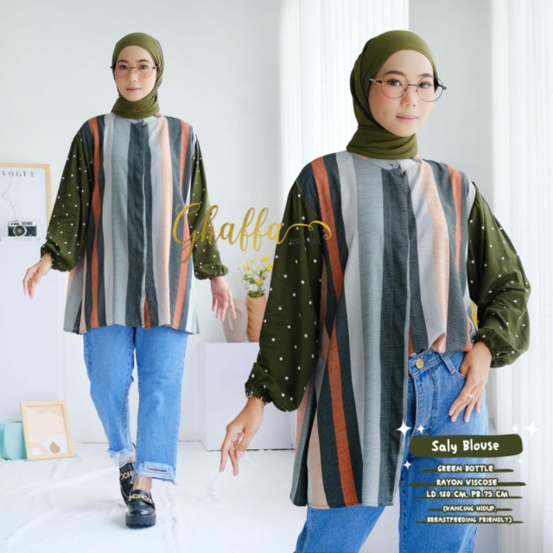 BELIZA BLEMI KIVI DILRA JAVAS KENAI KIMIKO LINSKI MIMA NAVIVA NEINA PAKITA PINTA REIVE RUMI POPITA ROMERI SYANINA BLOUSE BY GHAFFA | BAJU ATASAN BLOUSE JUMBO PREMIUM MOTIF POLKADOT BUNGA ABSTRAK OOTD KOREA STYLE KEKINIAN-Saly