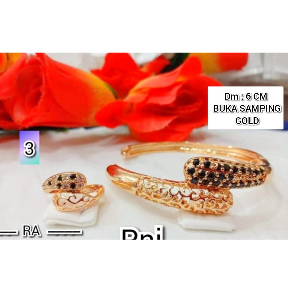 Gelang Dewasa Bangkok Permata Mewah Free Cincin Xuping (COD)