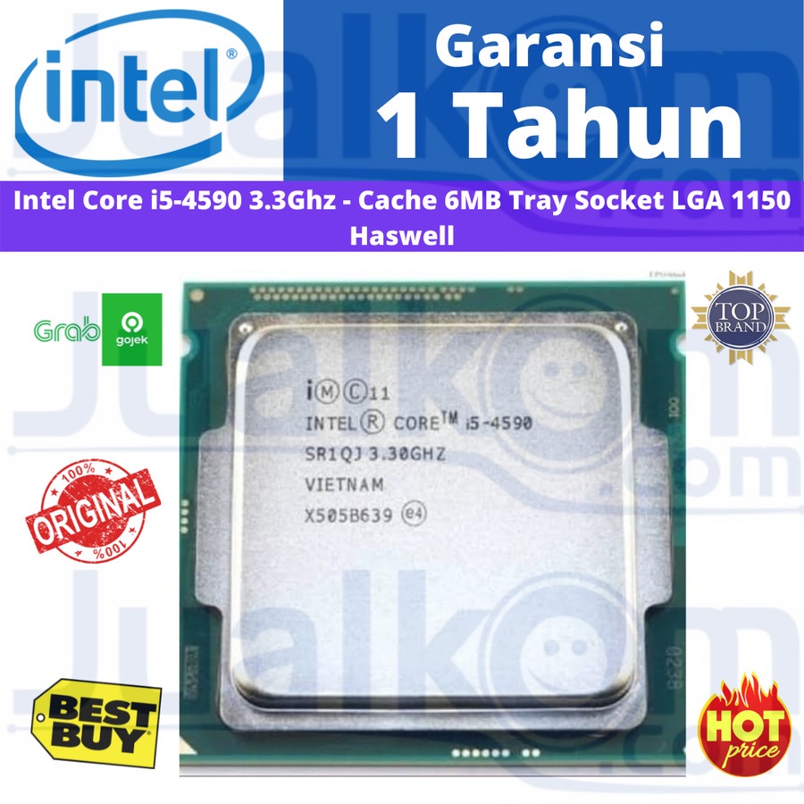 Intel Core i5 4590 3.3Ghz Cache 6MB Tray + Fan Socket LGA 1150