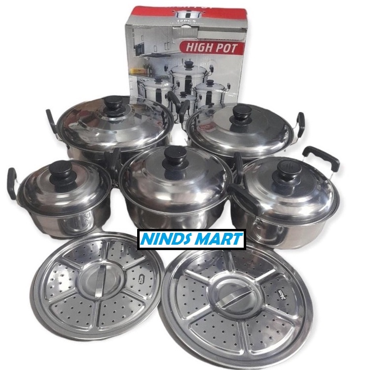 PANCI SET HIGH POT SET 5 PANCI 5 TUTUP PLUS 2 STREAMER
