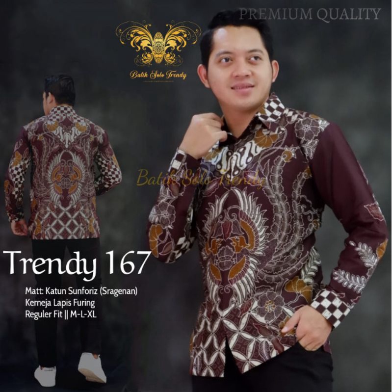 TRENDY 167 ( FULL FURING )KEMEJA/BAJU BATIK PRIA MURAH PANJANG