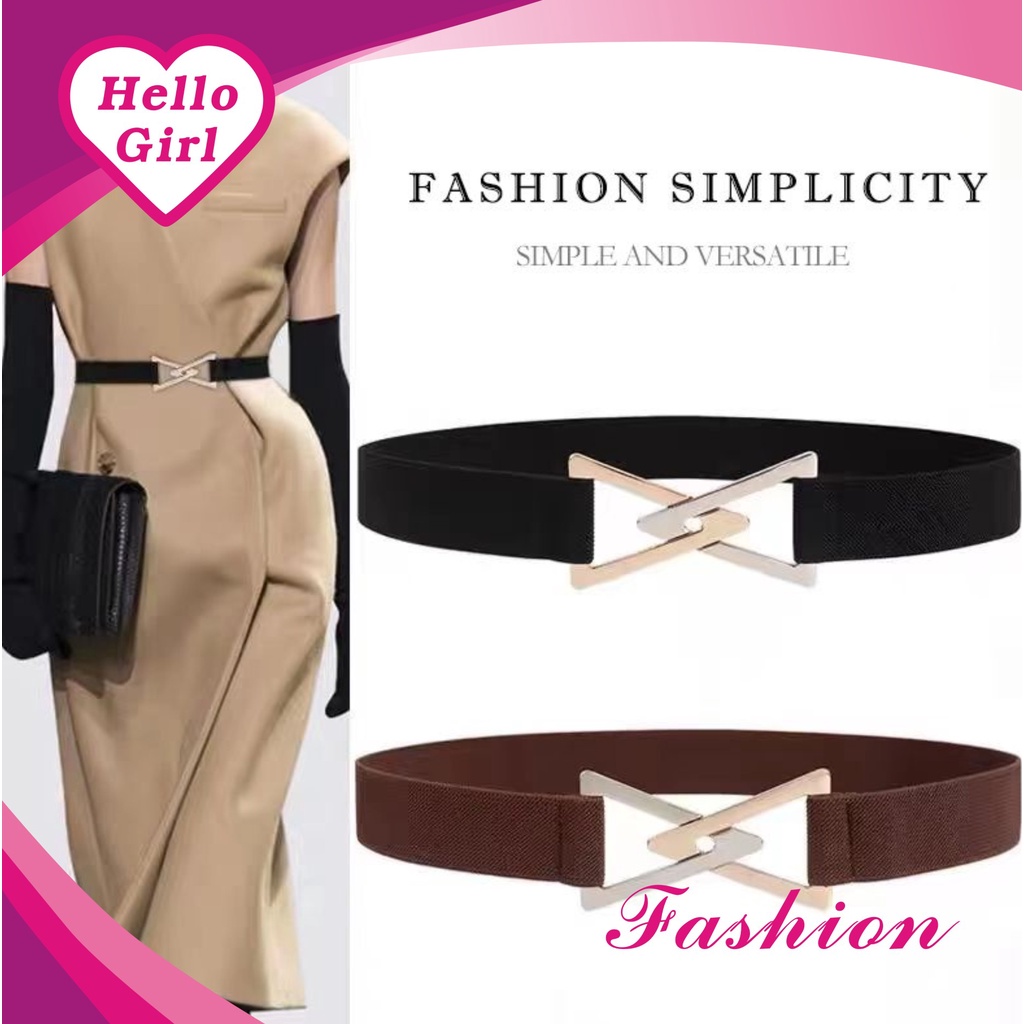 (Hello Girl) YD18 Ikat Pinggang Wanita Polos Thin Belt Korea Import