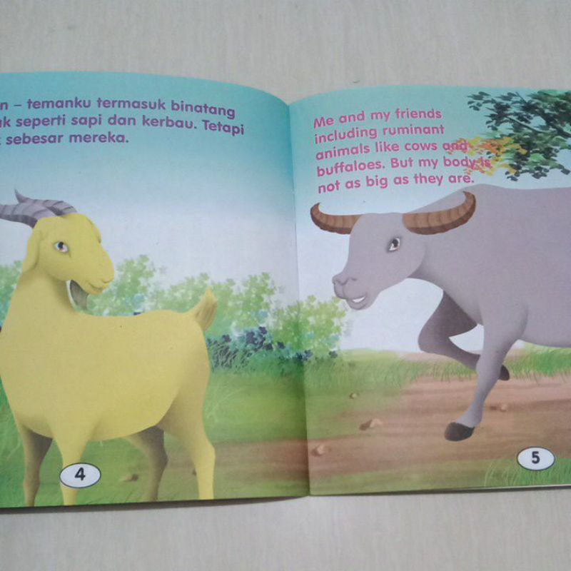 Buku Dongeng Cerita Seri Anak Mengenal Hewan Kambing / Bilingual