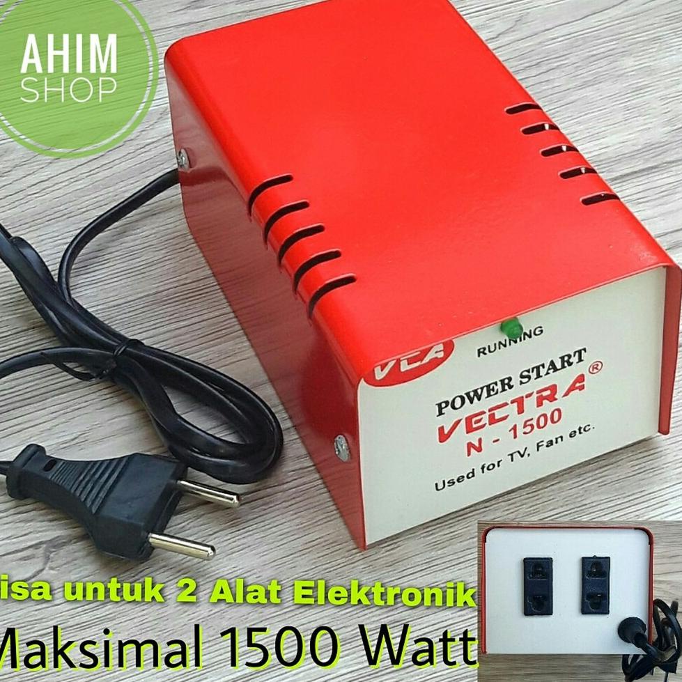 [Bayar ditempat] VECTRA Auto Start Dua Alat Elektronik Max.1500W Body Besi Automatic Power Starting