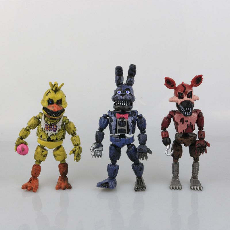 19cm 6pcs FNAF Five Nights At Freddy's Light Action Figures Game Toys Collection Boneka Doll