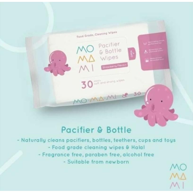 MoMaMi Pacifier &amp; Bottle Wipes 30 | Tissue Tisu Basah