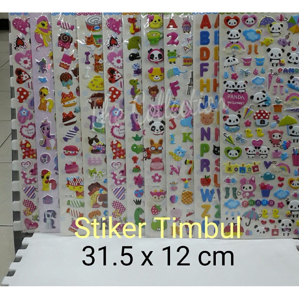 

MN10ST kode VVT 5 lembar Stiker TIMBUL High Quality Anak Souvenir HUT TOJ99