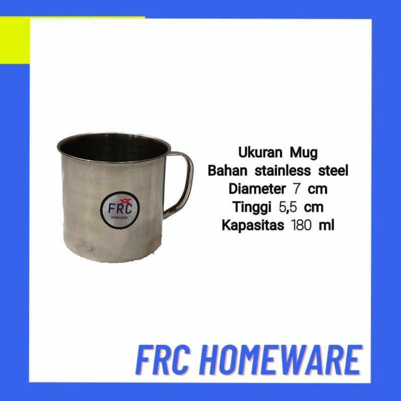 gelas stainless 7 cm - mug stainless 7cm - gelas thai tea - muk kopi - gelas minum stainless